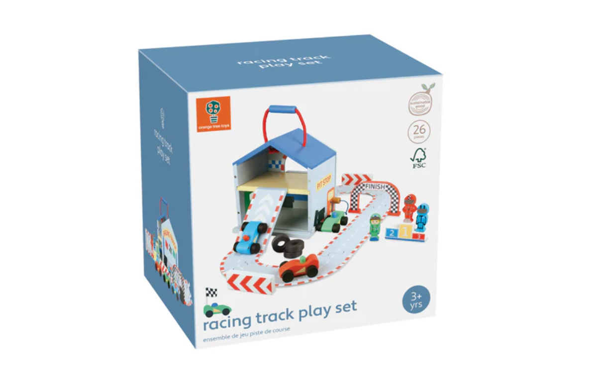 Orange Tree Toys Racing Track Play Set - Image 2