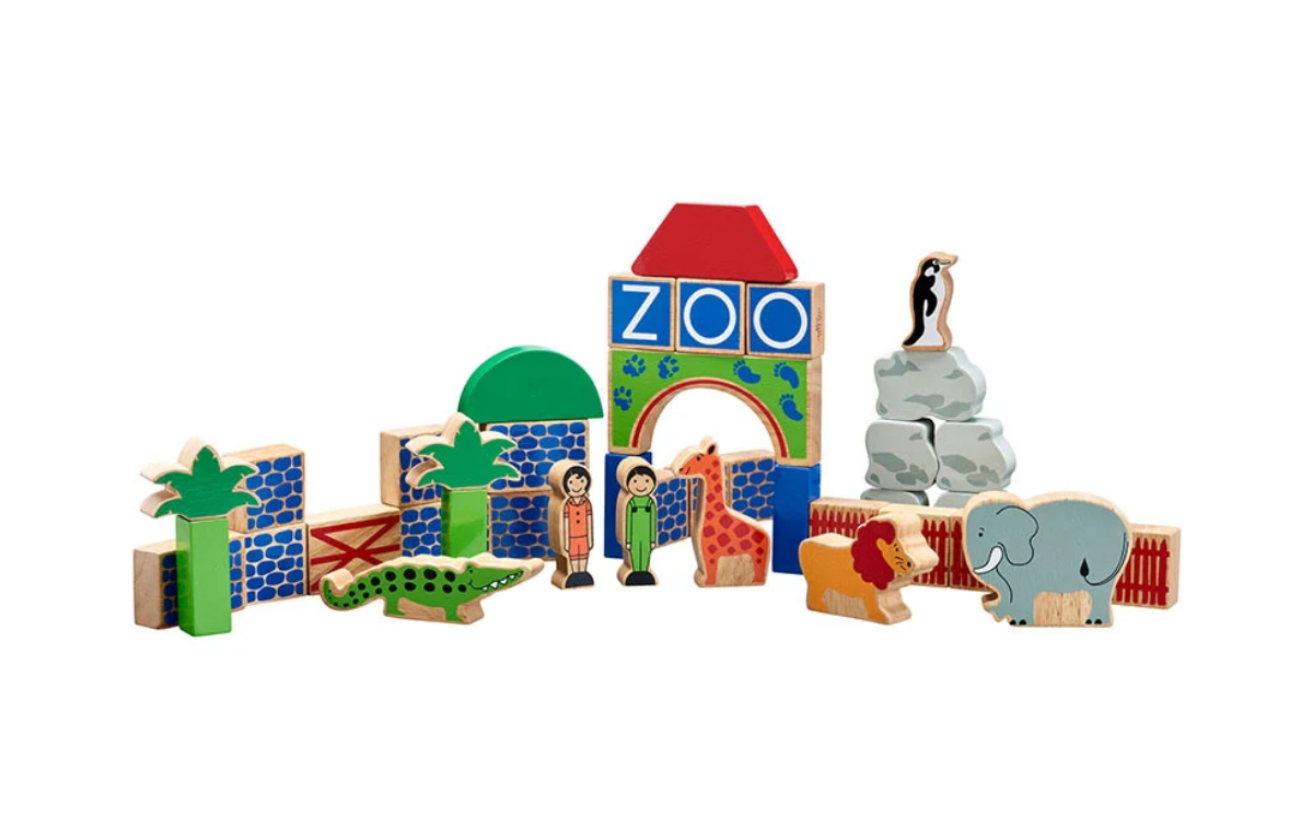 Lanka Kade Wooden Zoo Building Blocks – 40 Piece Play Set - Image 2