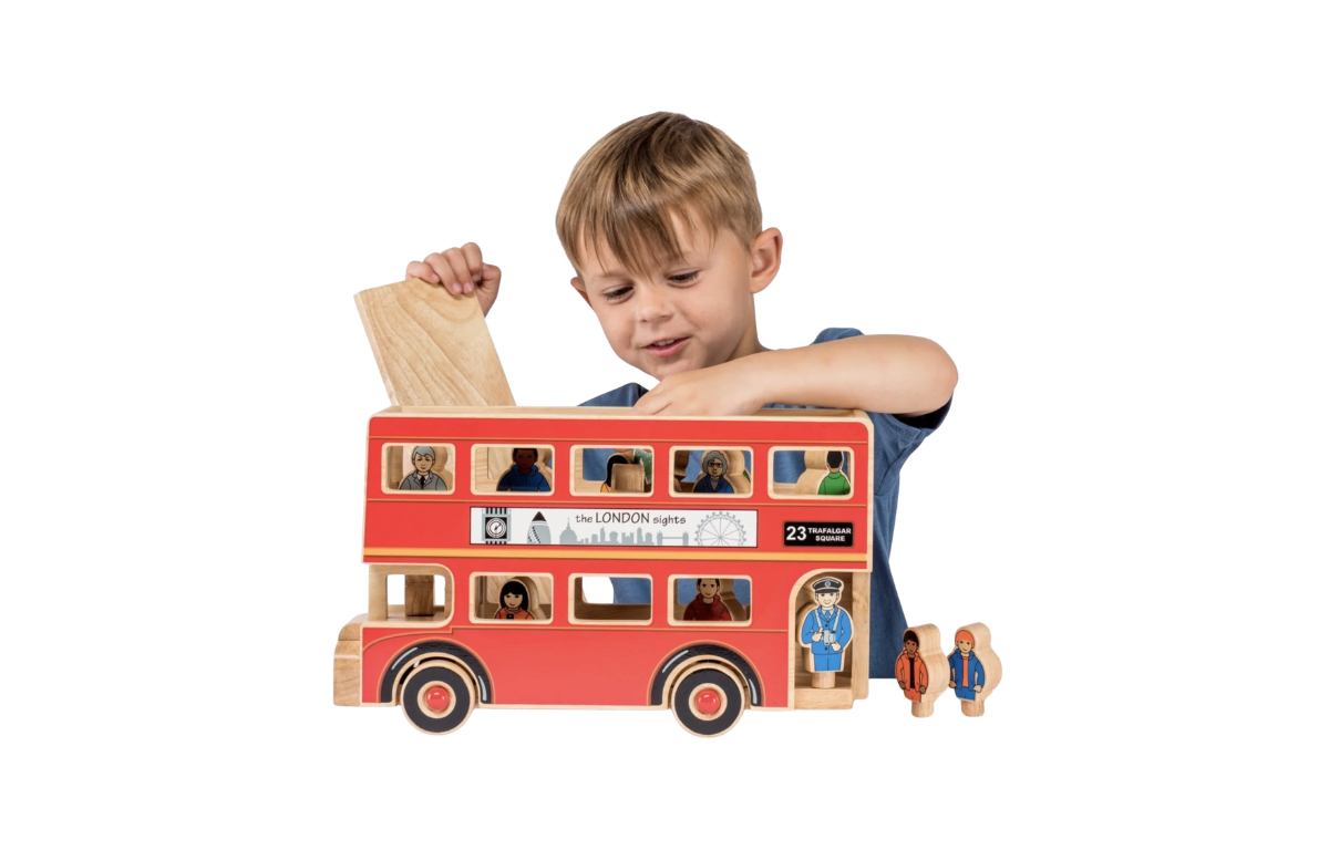 Lanka Kade Wooden London Bus & 16 People - Image 3