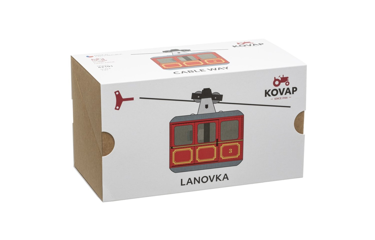 Kovap Wind-Up Metal Cable Car Red - Image 2