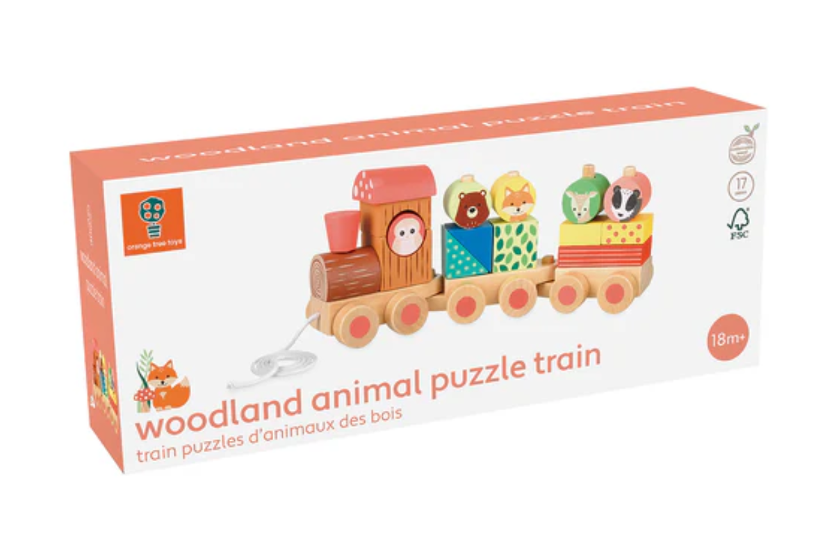 Orange Tree Toys Woodland Puzzle Train - Image 2
