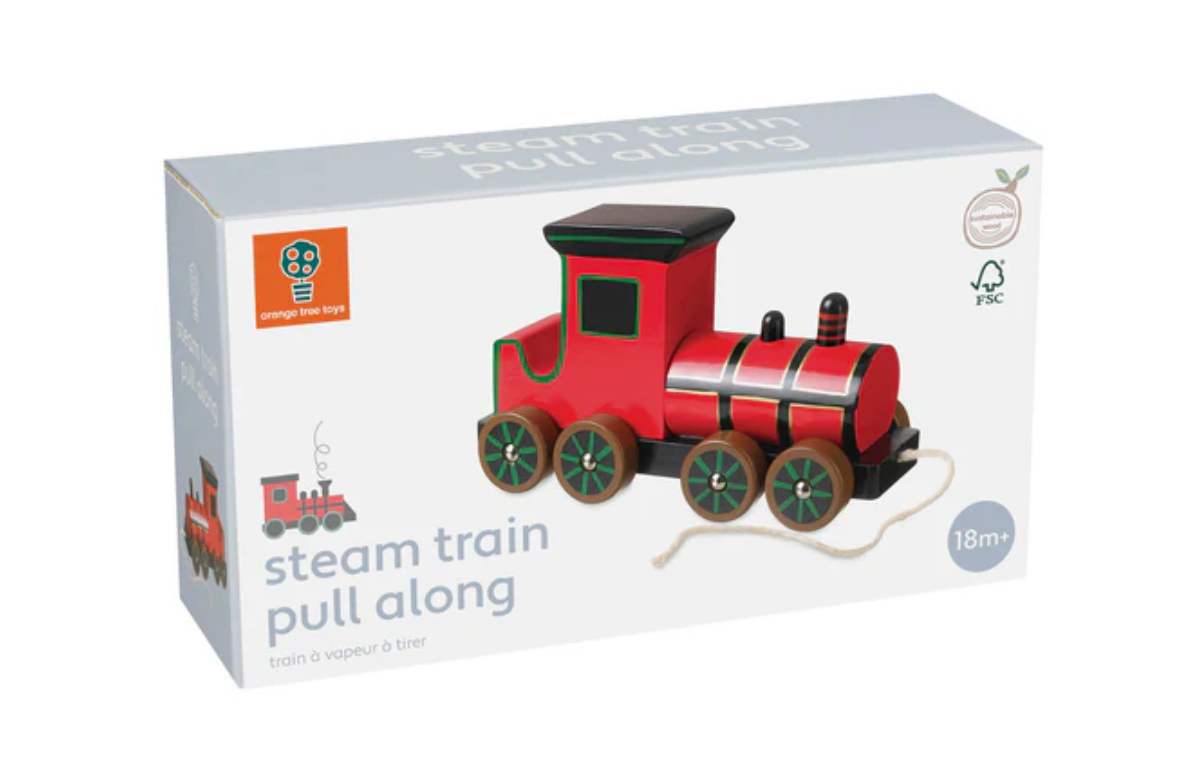 Orange Tree Toys Steam Train Pull Along - Image 2