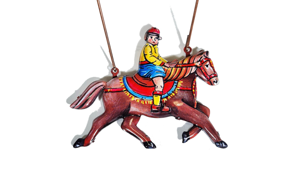 Royal Equestrian Carousel – Made in Germany Clockwork Tin Toy - Image 3